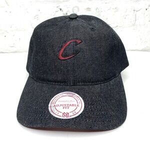 NWT Mitchell Ness Cleveland Cavaliers Logo Charcoal Adjustable Hat